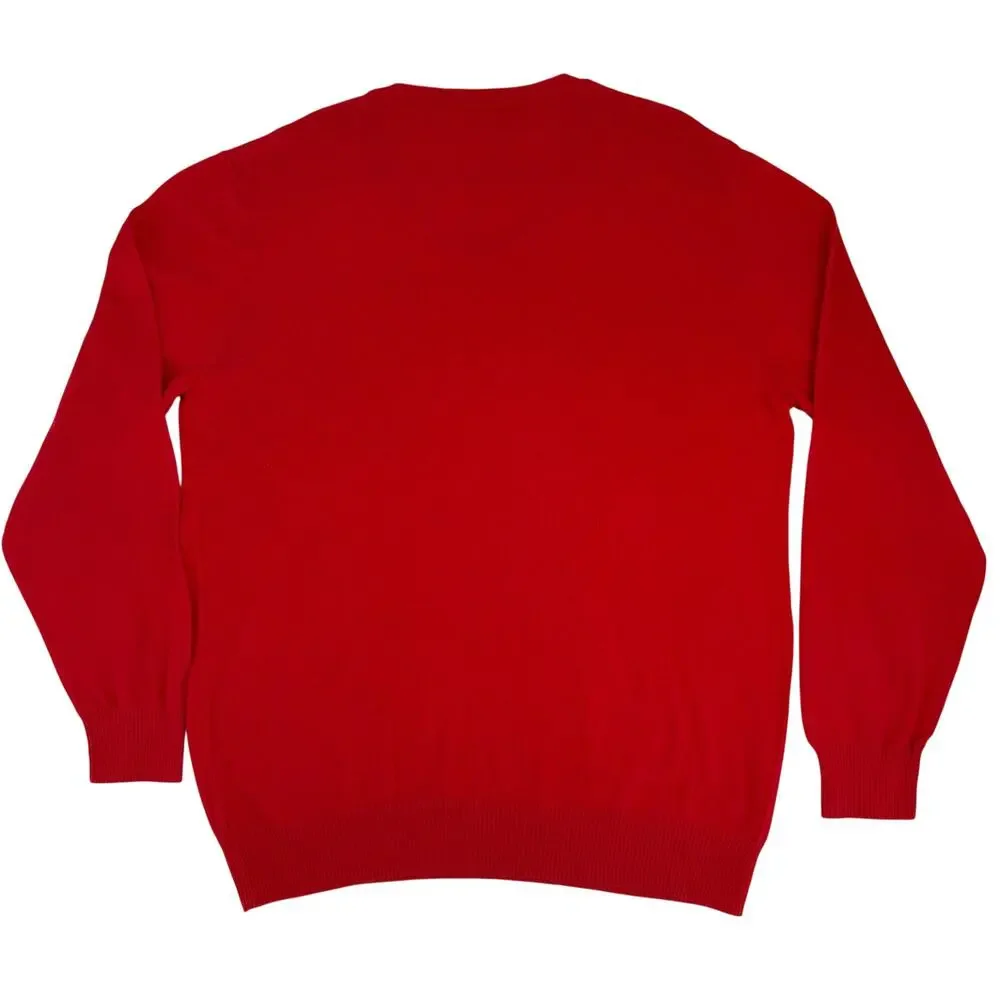 Old Navy Red V Neck Mens Cotton Long Sleeve Lightweight Pullover Sweater XL - Picture 3 of 6